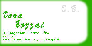 dora bozzai business card